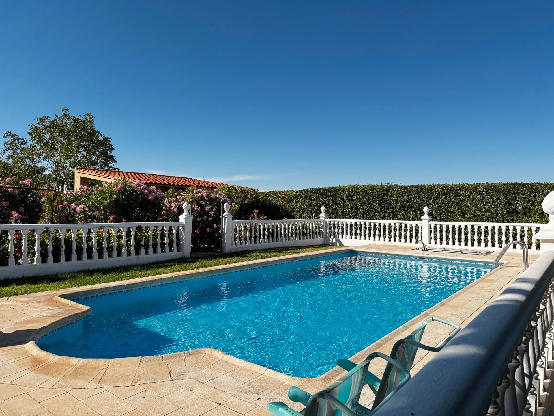 Swimming pool of House or chalet for sale in Manzanares  with Air Conditioner, Private garden and Terrace