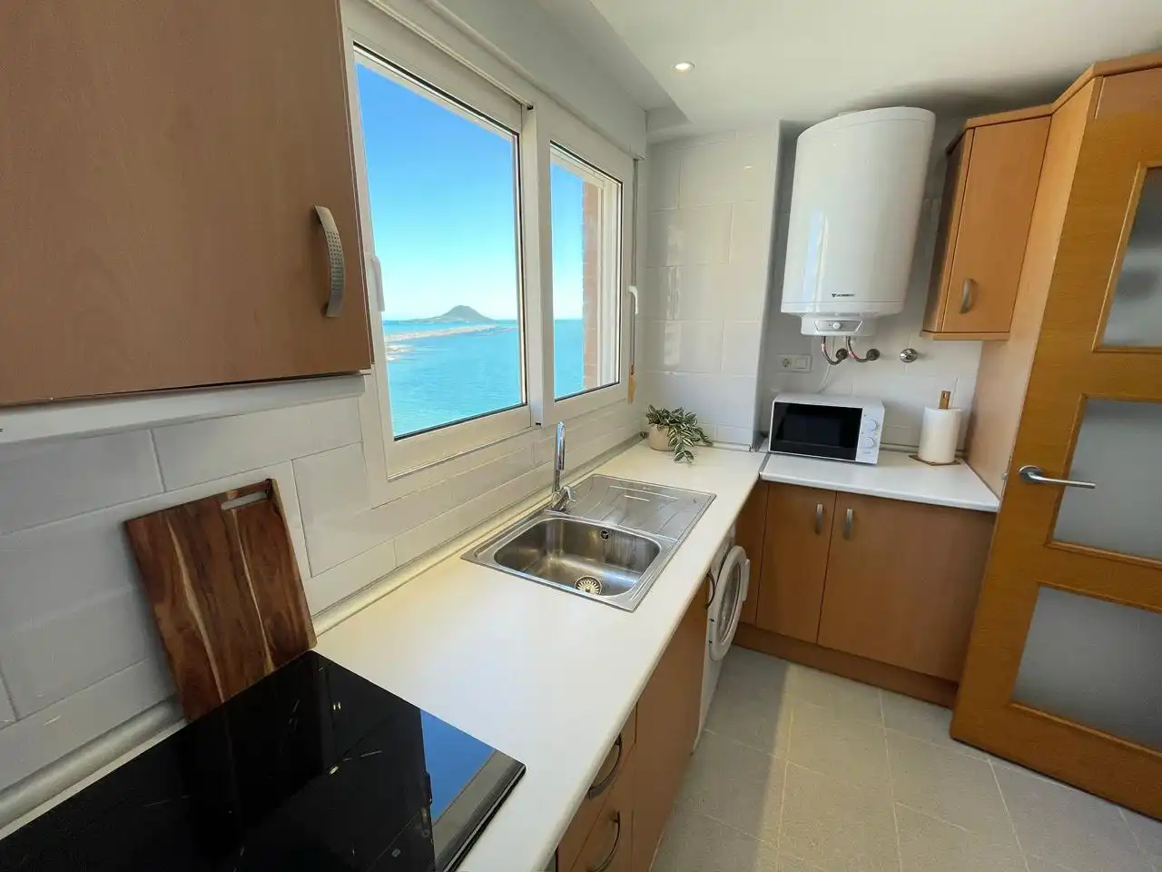 Küche von Wohnungen zum Verkauf in La Manga del Mar Menor mit Heizung, Parkett und Terrasse