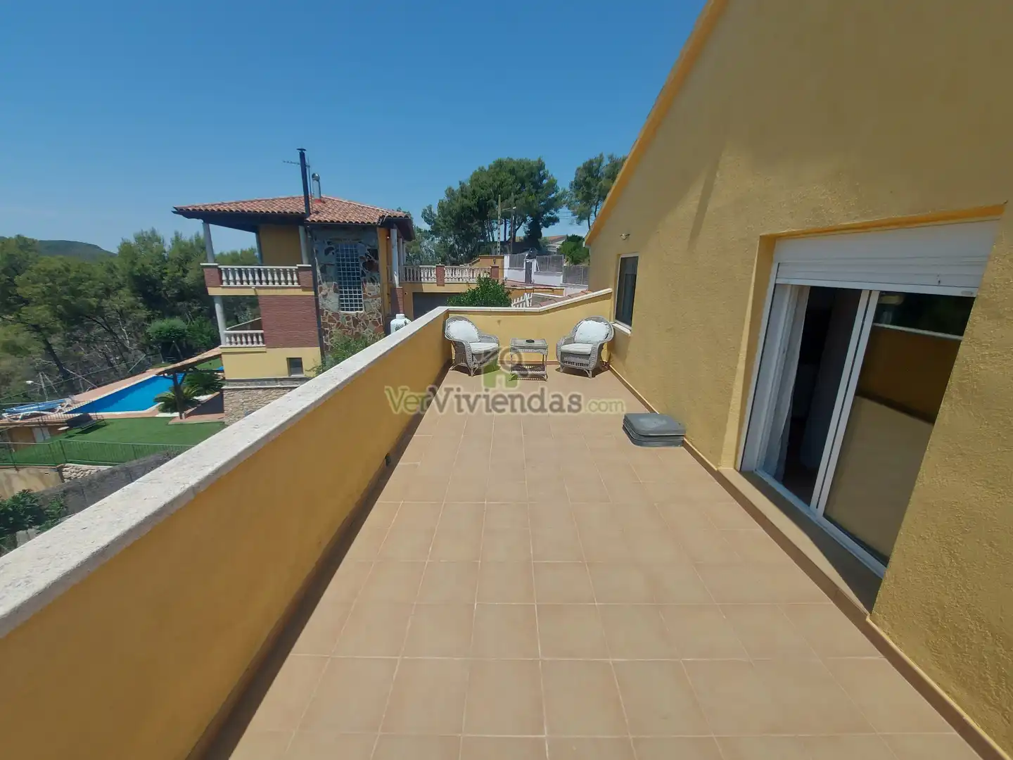 Terrassa de Casa o xalet en venda en Olivella amb Calefacció, Jardí privat i Parquet