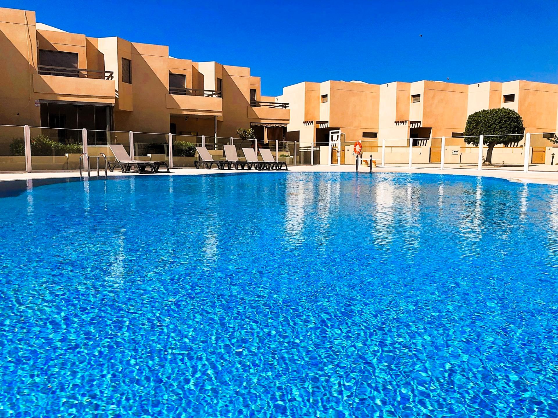 Swimming pool of Single-family semi-detached for sale in Granadilla de Abona  with Air Conditioner, Private garden and Terrace