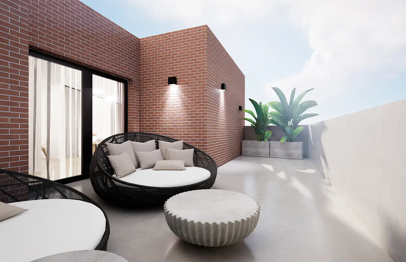 Terraza de Dúplex en venta en El Prat de Llobregat con Aire acondicionado, Calefacción y Jardín privado