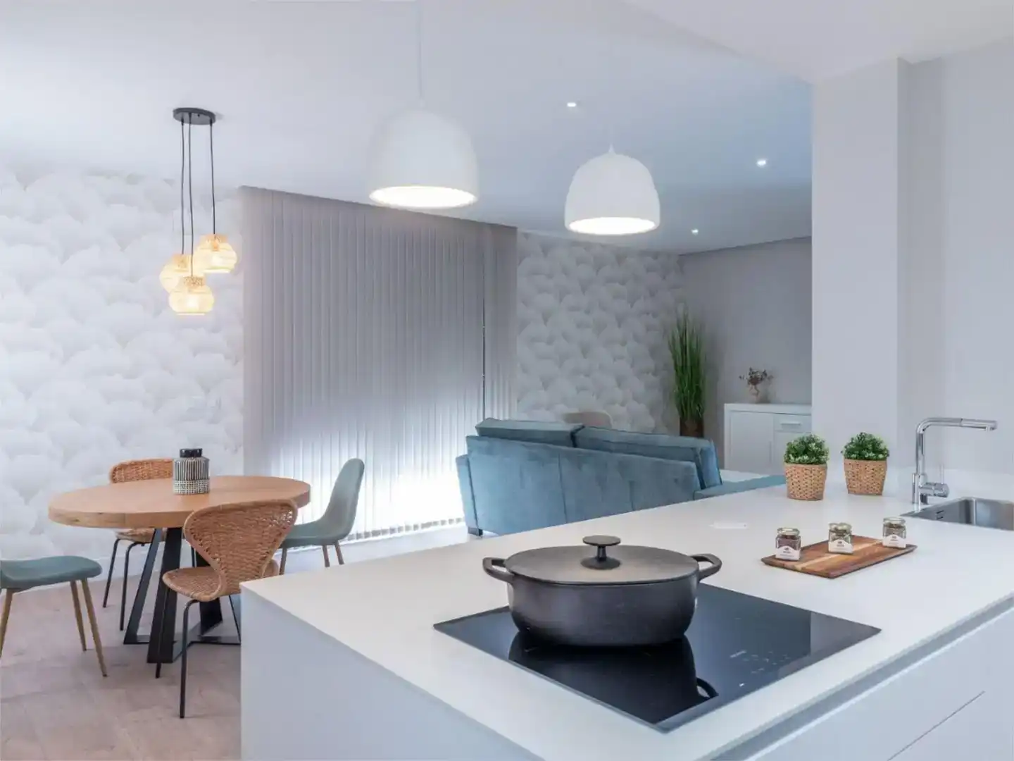Cocina de Casa o chalet de alquiler en Vilagarcía de Arousa con Aire acondicionado, Jardín privado y Amueblado