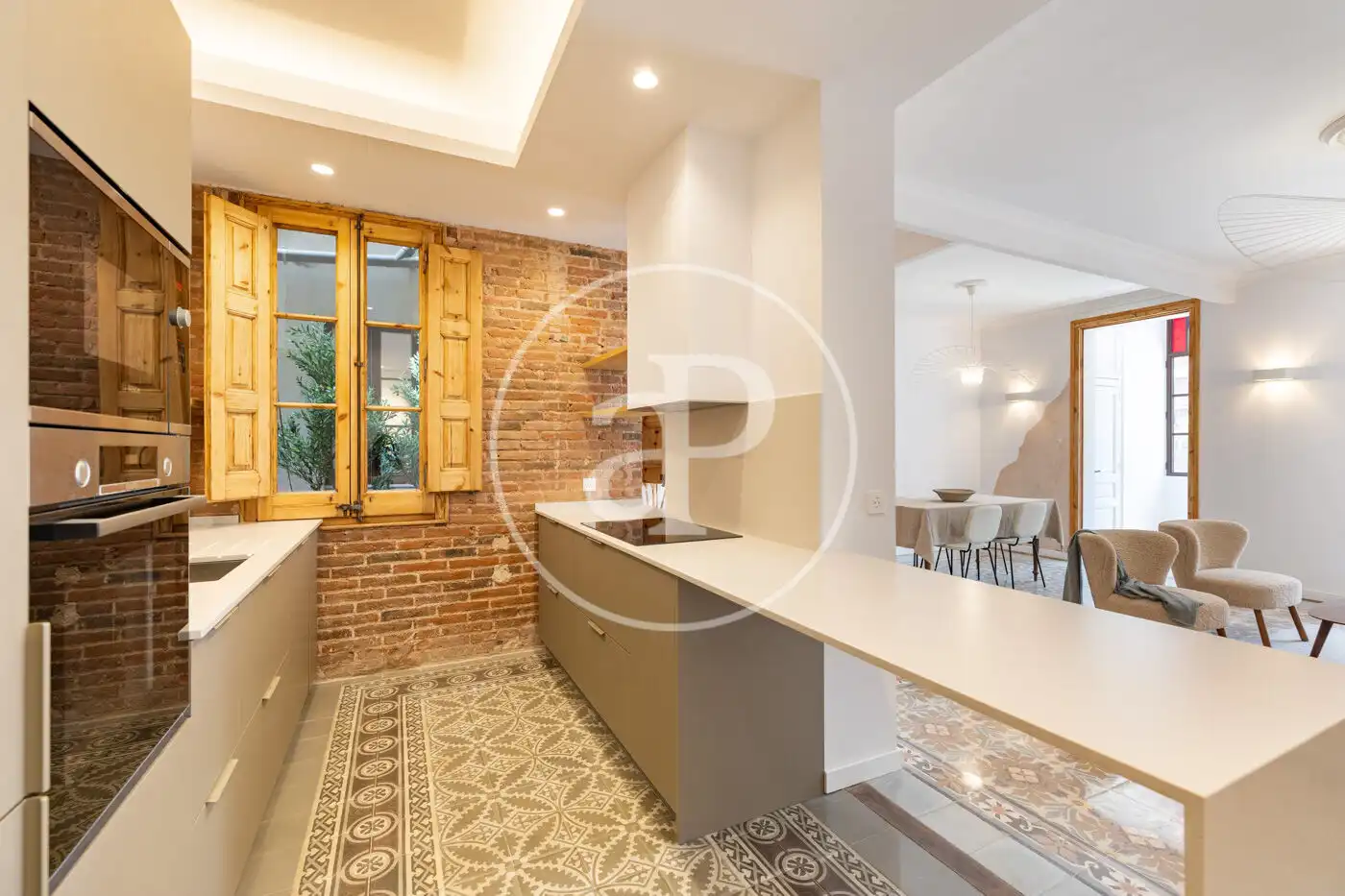 Küche von Wohnung zum Verkauf in Barcelona mit Klimaanlage, Heizung und Terrasse