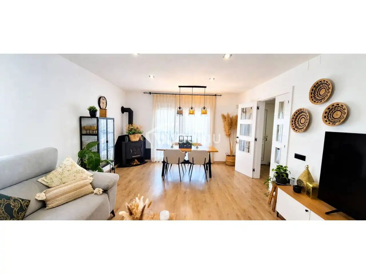 Sala d'estar de Casa o xalet en venda en Abrera amb Aire condicionat, Parquet i Terrassa