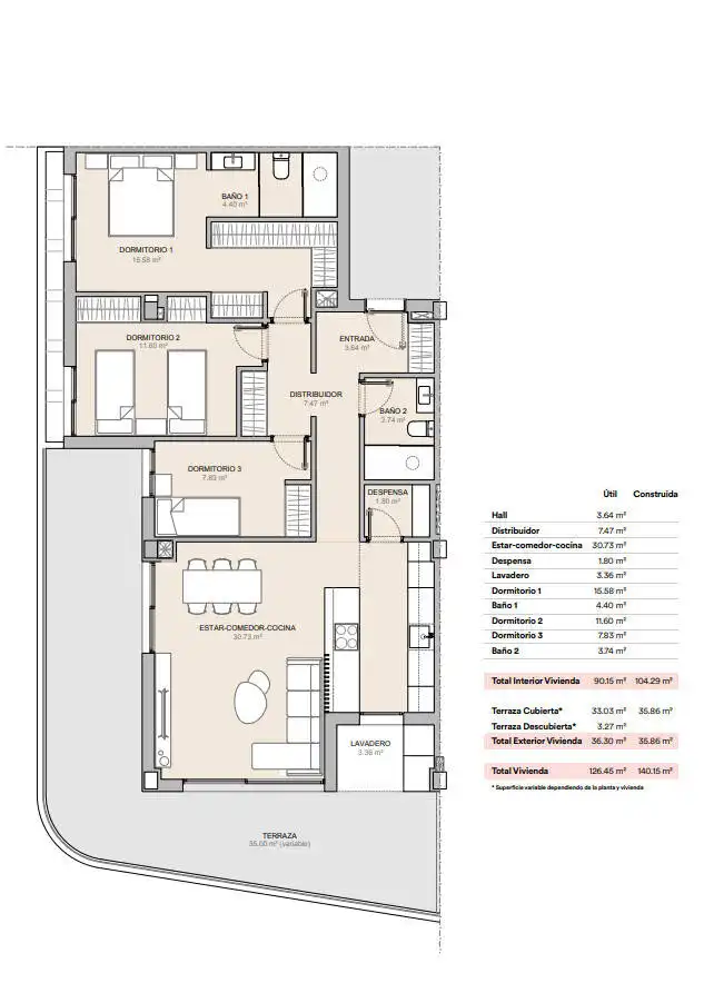 Appartement compact avec terrasse à vendre à La Nucia Pueblo, imagen 28