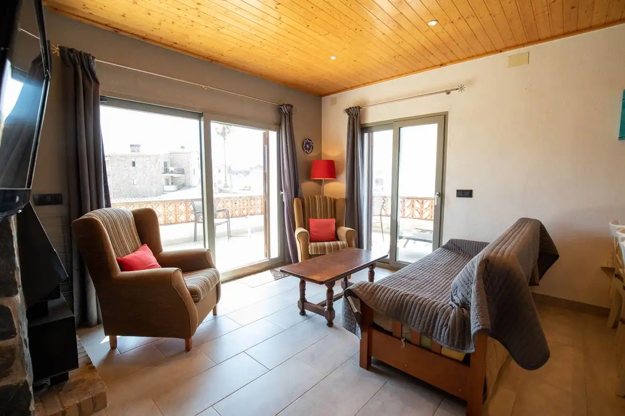 Wohnzimmer von Haus oder Chalet zum Verkauf in L'Escala mit Klimaanlage, Terrasse und Möbliert