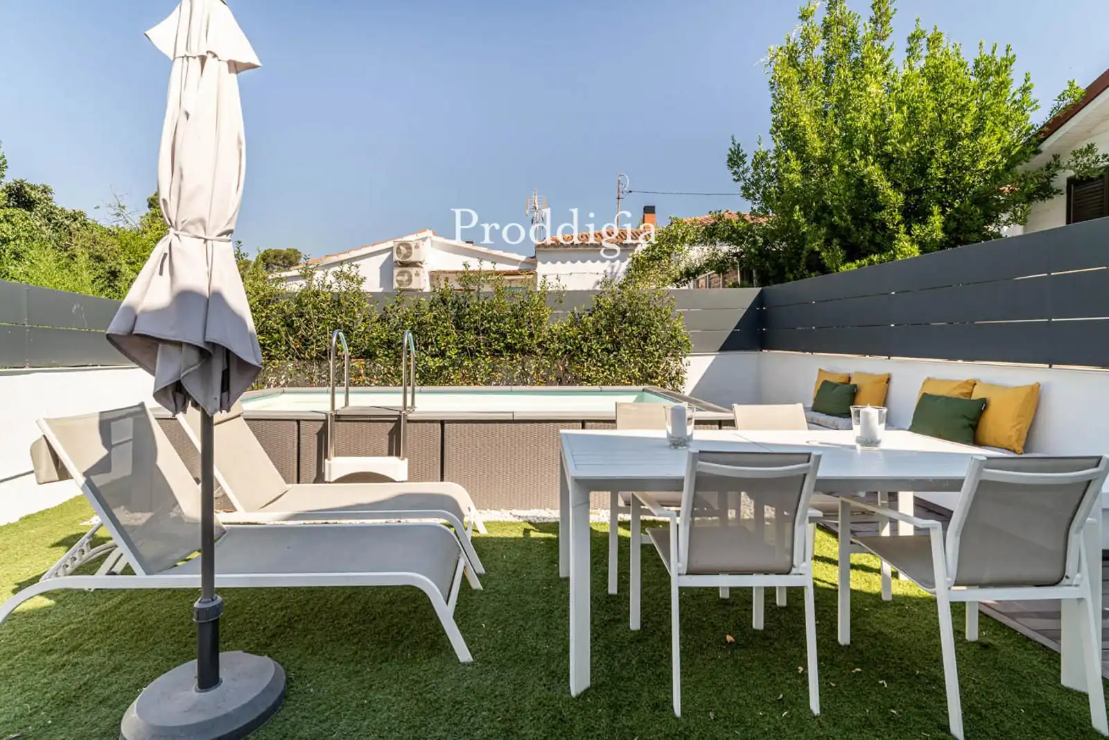Terrace of Houses for rent in Sant Cugat del Vallès  with Air Conditioner, Storage room and Swimming Pool