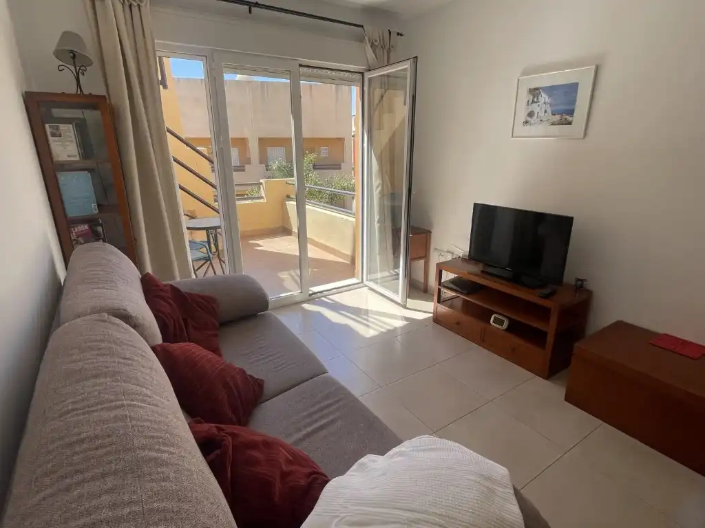 Wohnzimmer von Wohnungen zum Verkauf in Vera mit Klimaanlage, Terrasse und Schwimmbad