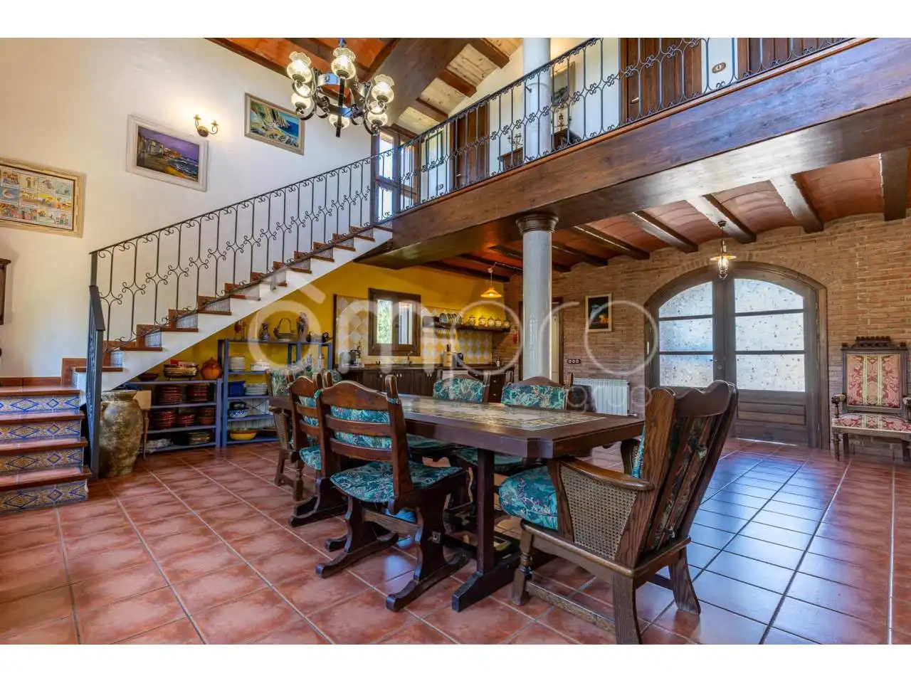 Comedor de Finca rústica en venta en Vilallonga del Camp con Calefacción, Jardín privado y Terraza