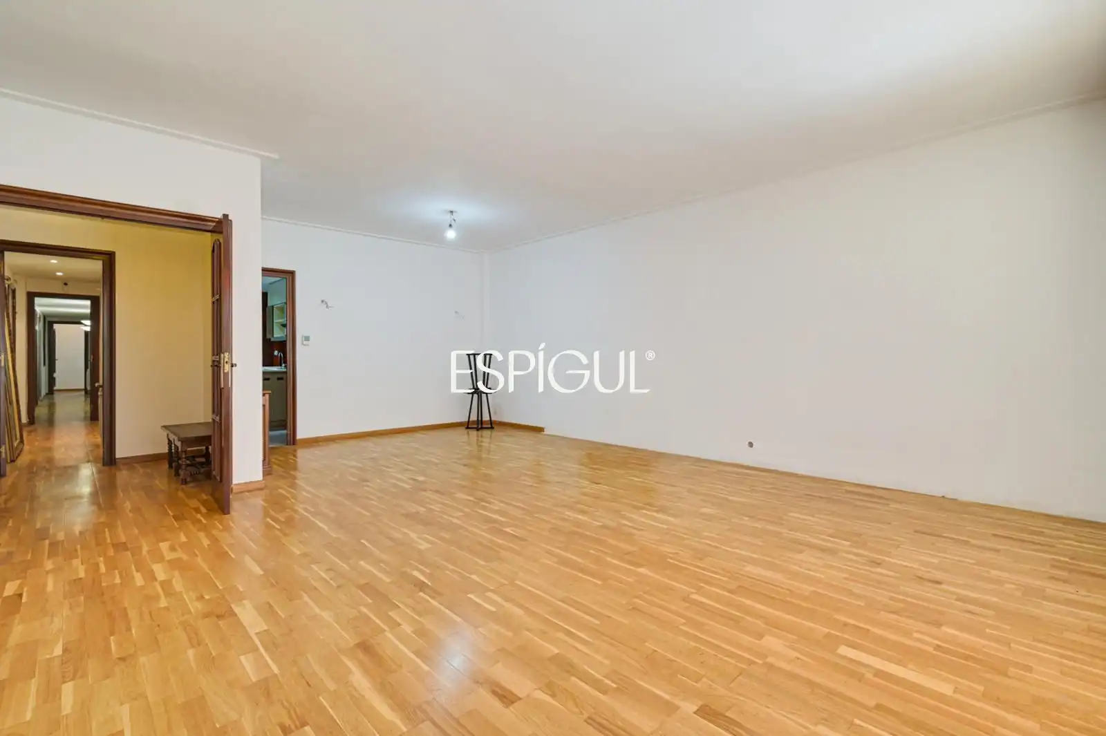 Sala de estar de Piso en venta en Barcelona con Calefacción, Parquet y Terraza