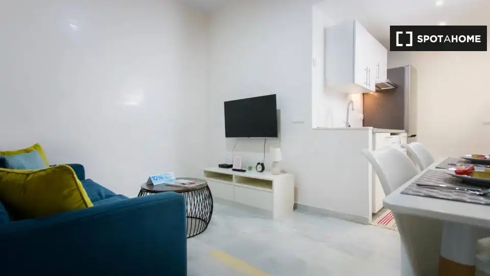 Sala d'estar de Apartament per a compartir en Málaga amb Aire condicionat, Calefacció i Terrassa