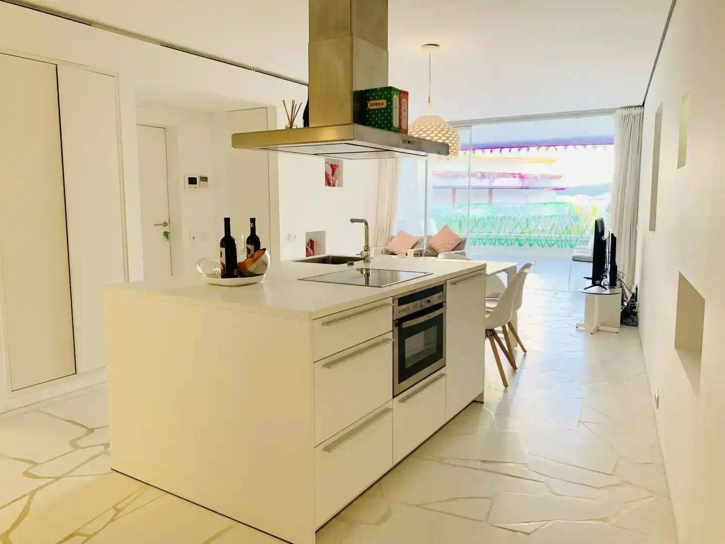 Küche von Wohnungen zur Miete in Eivissa mit Klimaanlage, Schwimmbad und Balkon