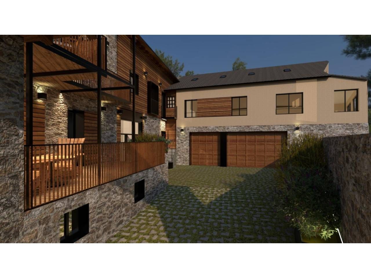 Exterior view of Duplex for sale in Alp  with Heating, Parquet flooring and Terrace