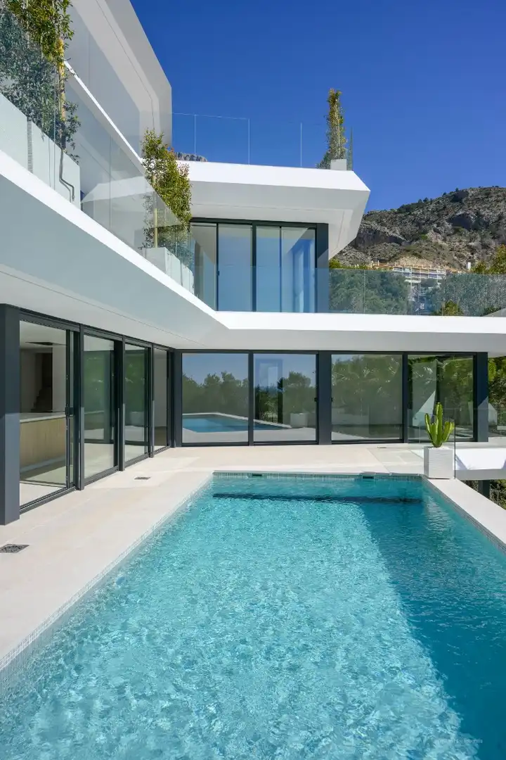 Vista exterior de Casa o chalet en venta en Altea con Aire acondicionado, Jardín privado y Terraza