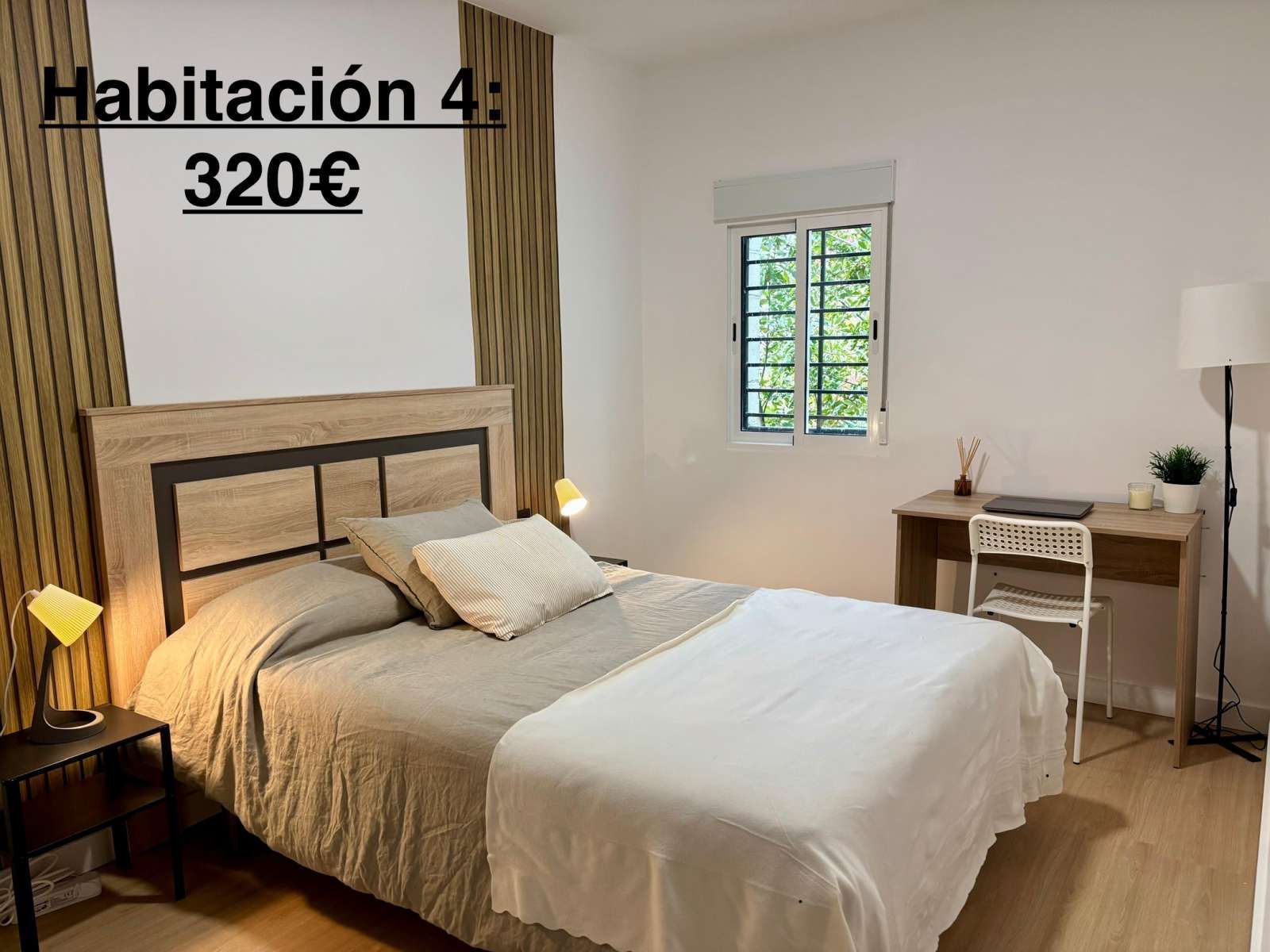 Bedroom of Flat to share in  Granada Capital  with Air Conditioner, Heating and Terrace