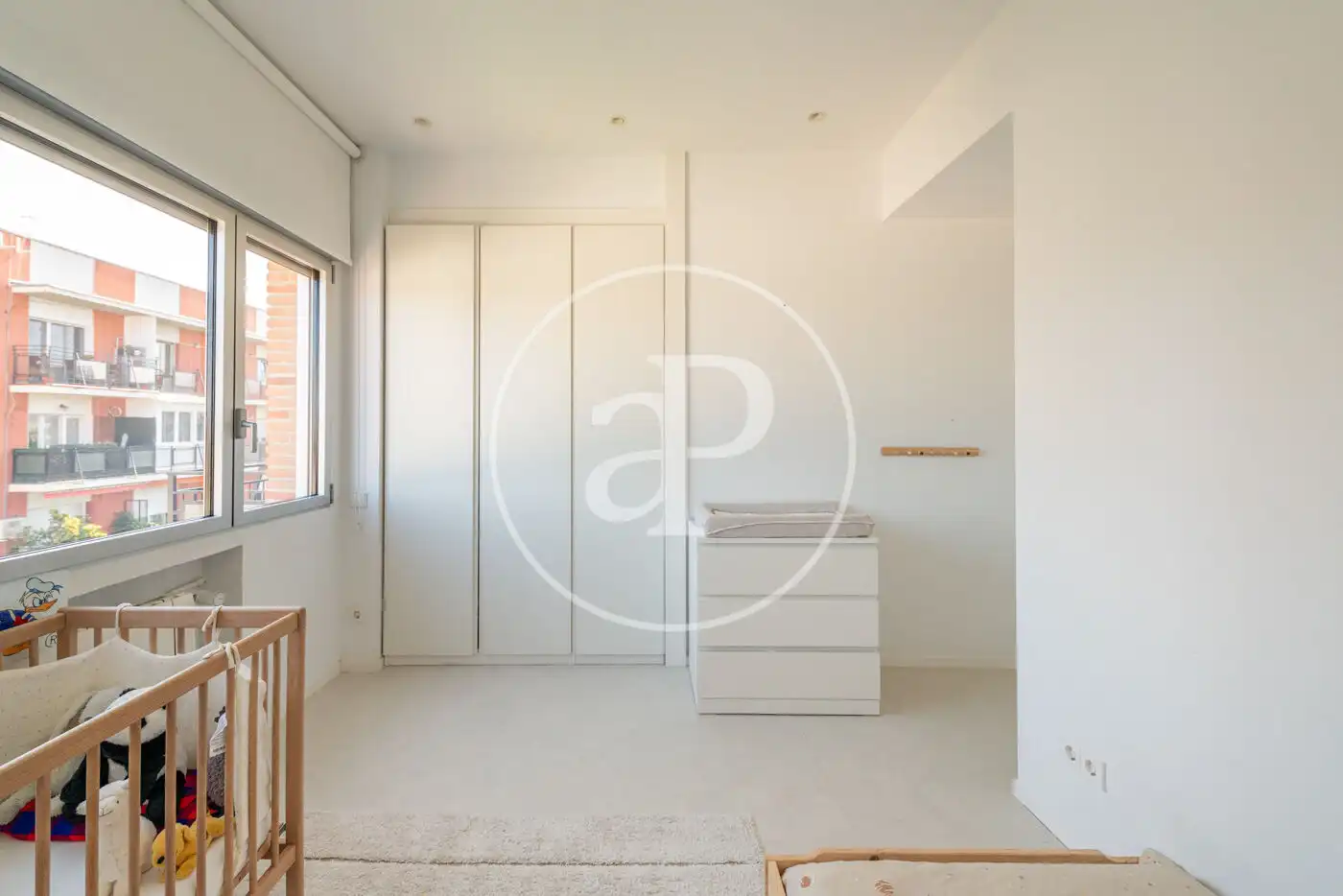 Schlafzimmer von Wohnung zur Miete in Madrid mit Klimaanlage, Heizung und Terrasse