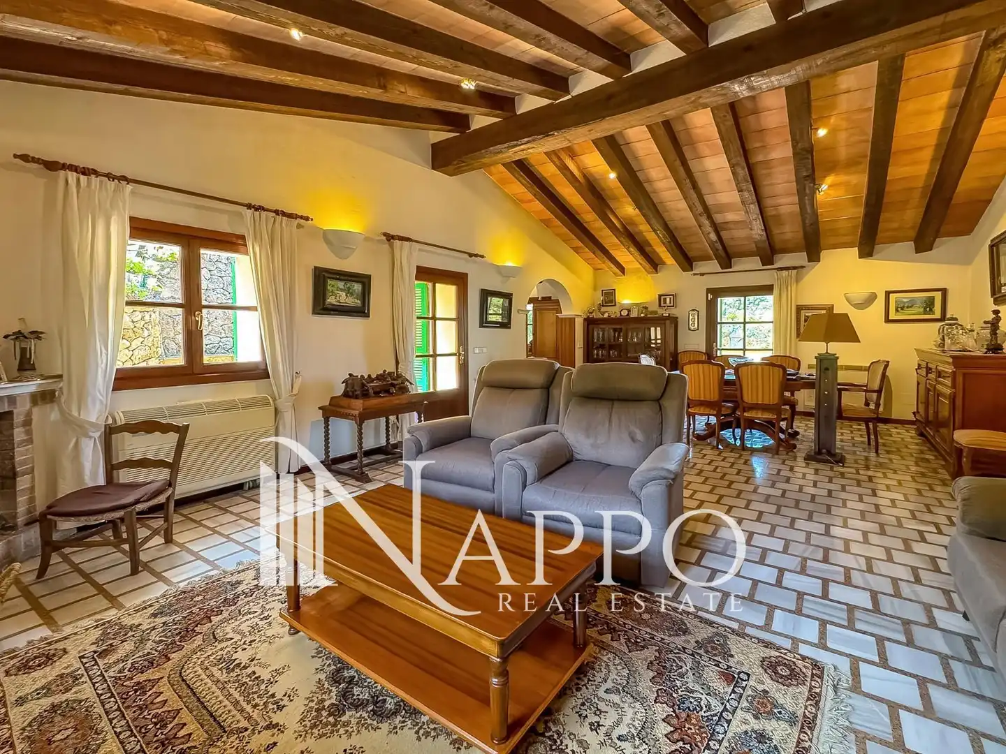 Living room of Houses for sale in Sóller  with Air Conditioner, Storage room and Swimming Pool