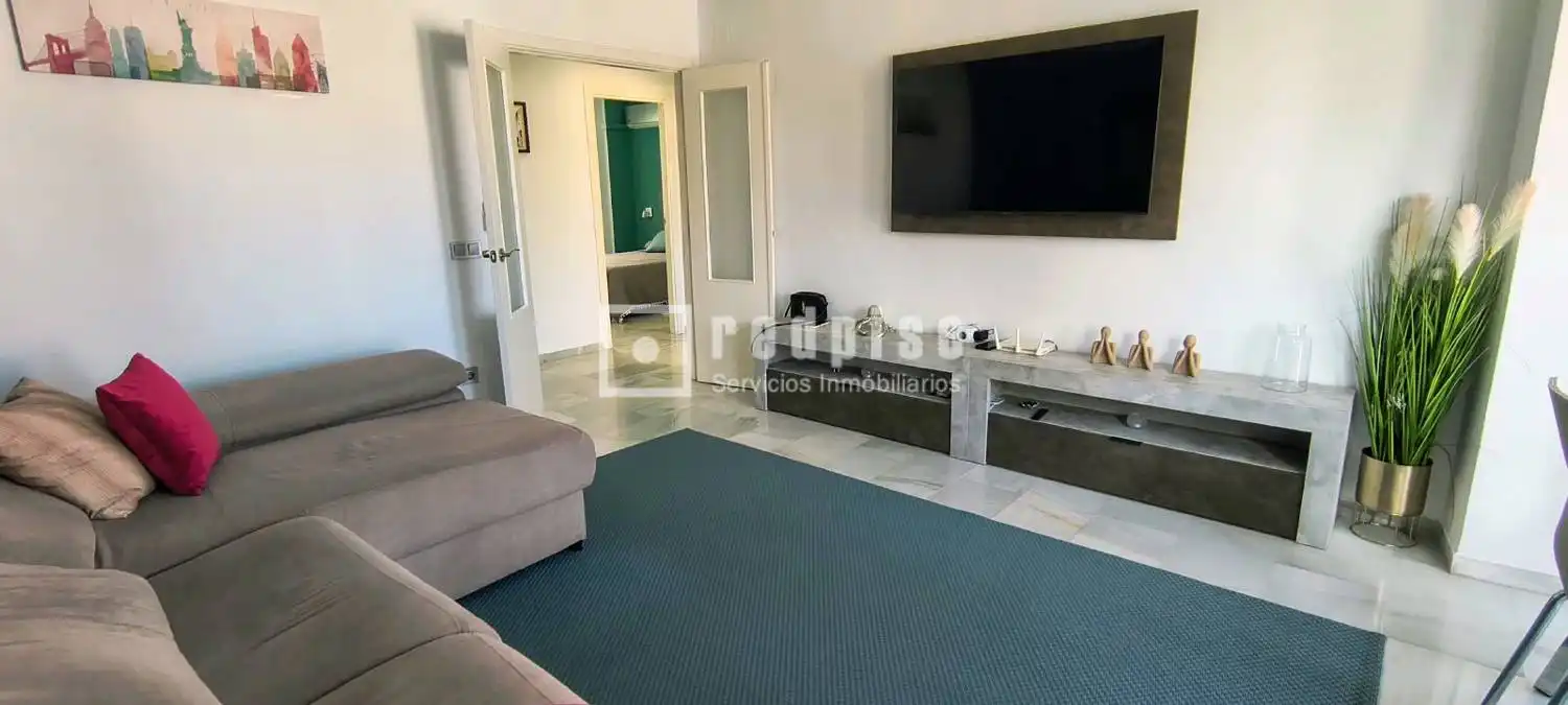 Wohnzimmer von Wohnung zur Miete in Málaga mit Klimaanlage, Heizung und Möbliert