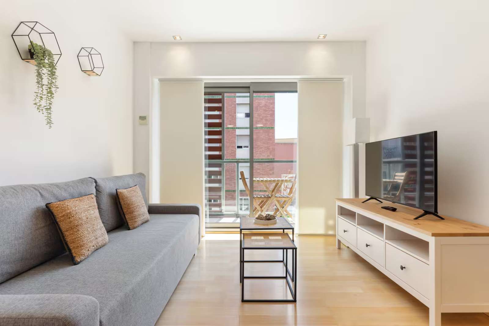 Sala d'estar de Apartament per a compartir en  Barcelona Capital amb Aire condicionat i Terrassa
