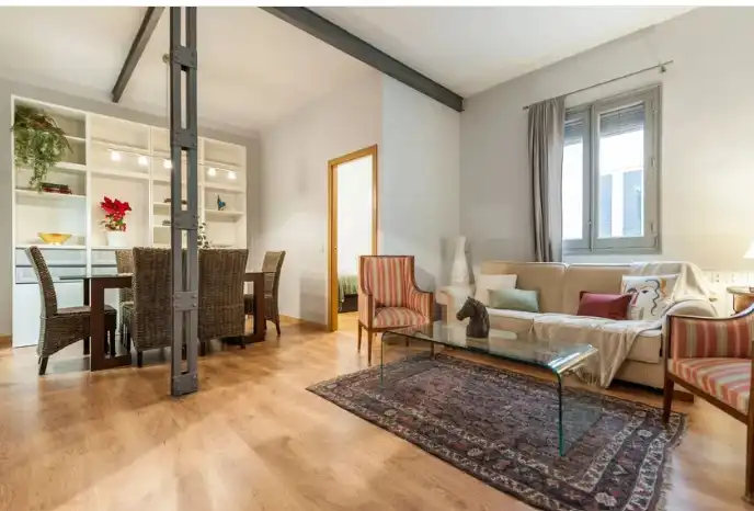 Wohnzimmer von Wohnung zur Miete in Madrid mit Heizung und Möbliert