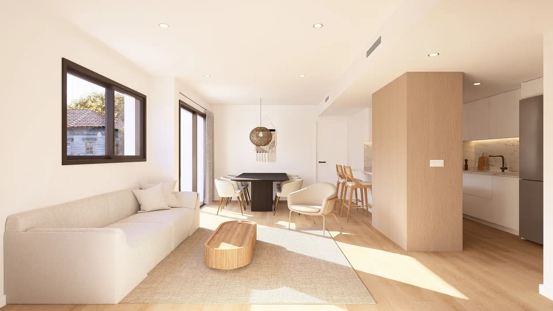 Wohnzimmer von Erdgeschoss zum Verkauf in La Garriga mit Klimaanlage, Heizung und Parkett