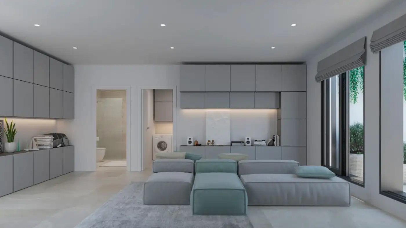 Sala de estar de Casa adosada en venta en Estepona con Aire acondicionado, Calefacción y Terraza