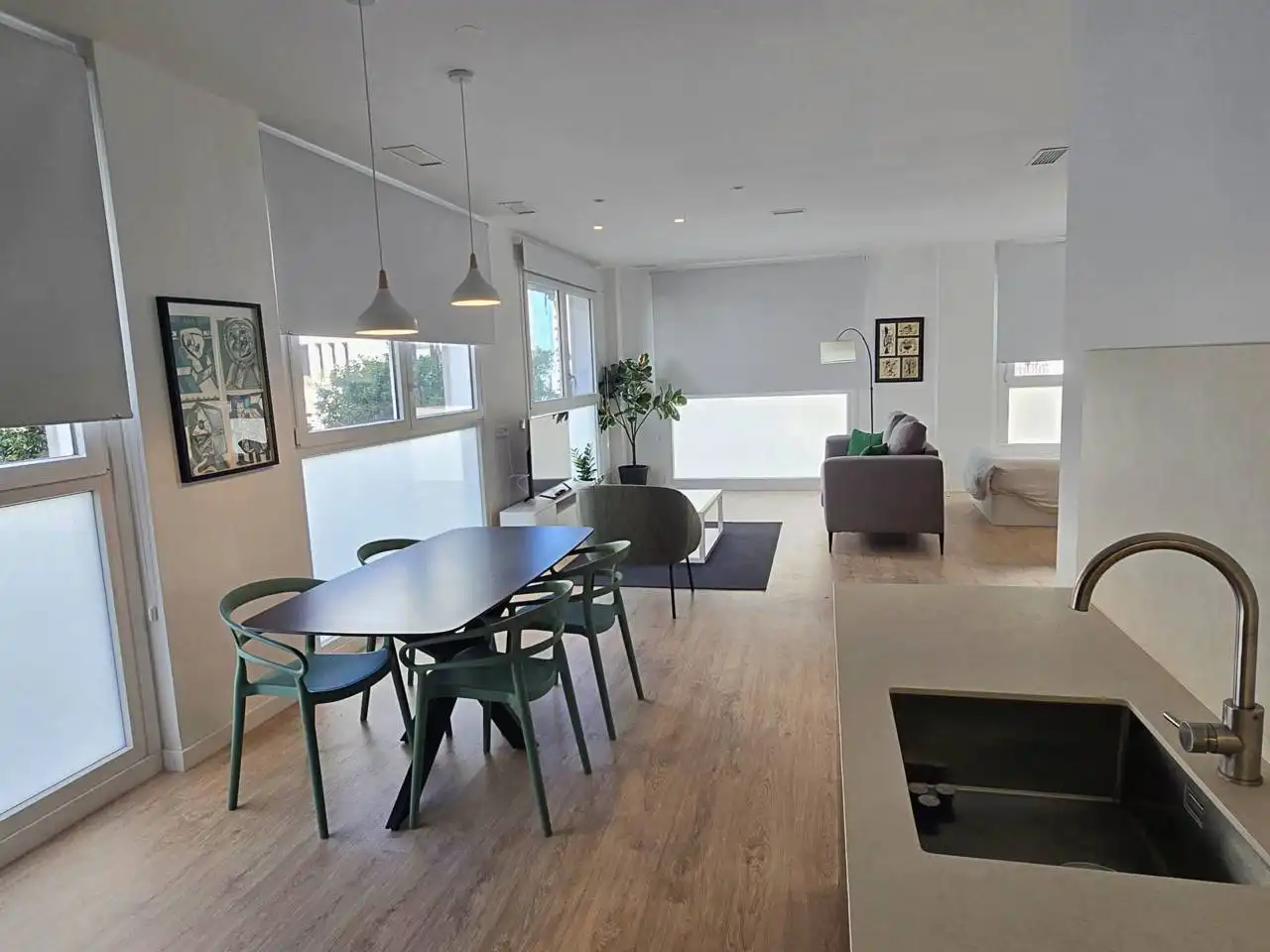 Esszimmer von Wohnung zur Miete in Valencia mit Klimaanlage, Heizung und Möbliert