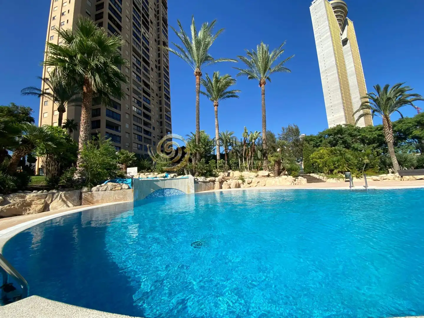Schwimmbecken von Wohnung zur Miete in Benidorm mit Klimaanlage, Heizung und Privatgarten
