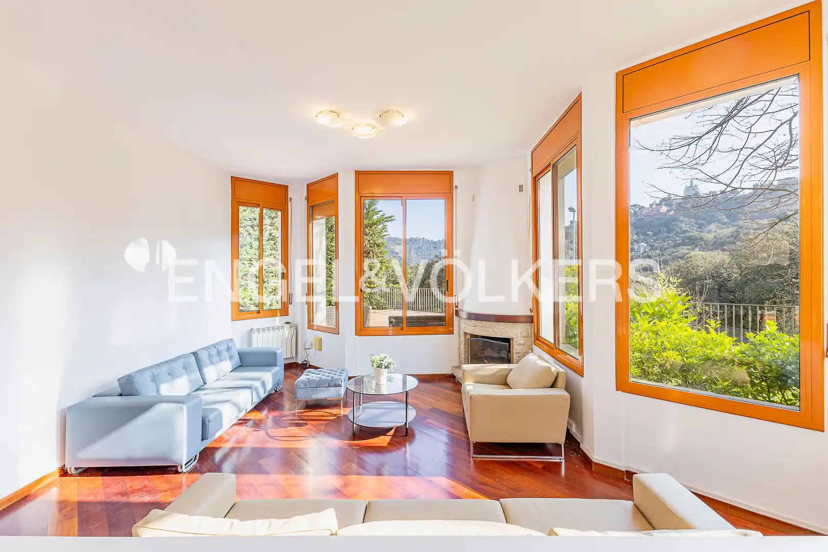 Sala de estar de Casa o chalet de alquiler en Barcelona con Aire acondicionado, Calefacción y Jardín privado