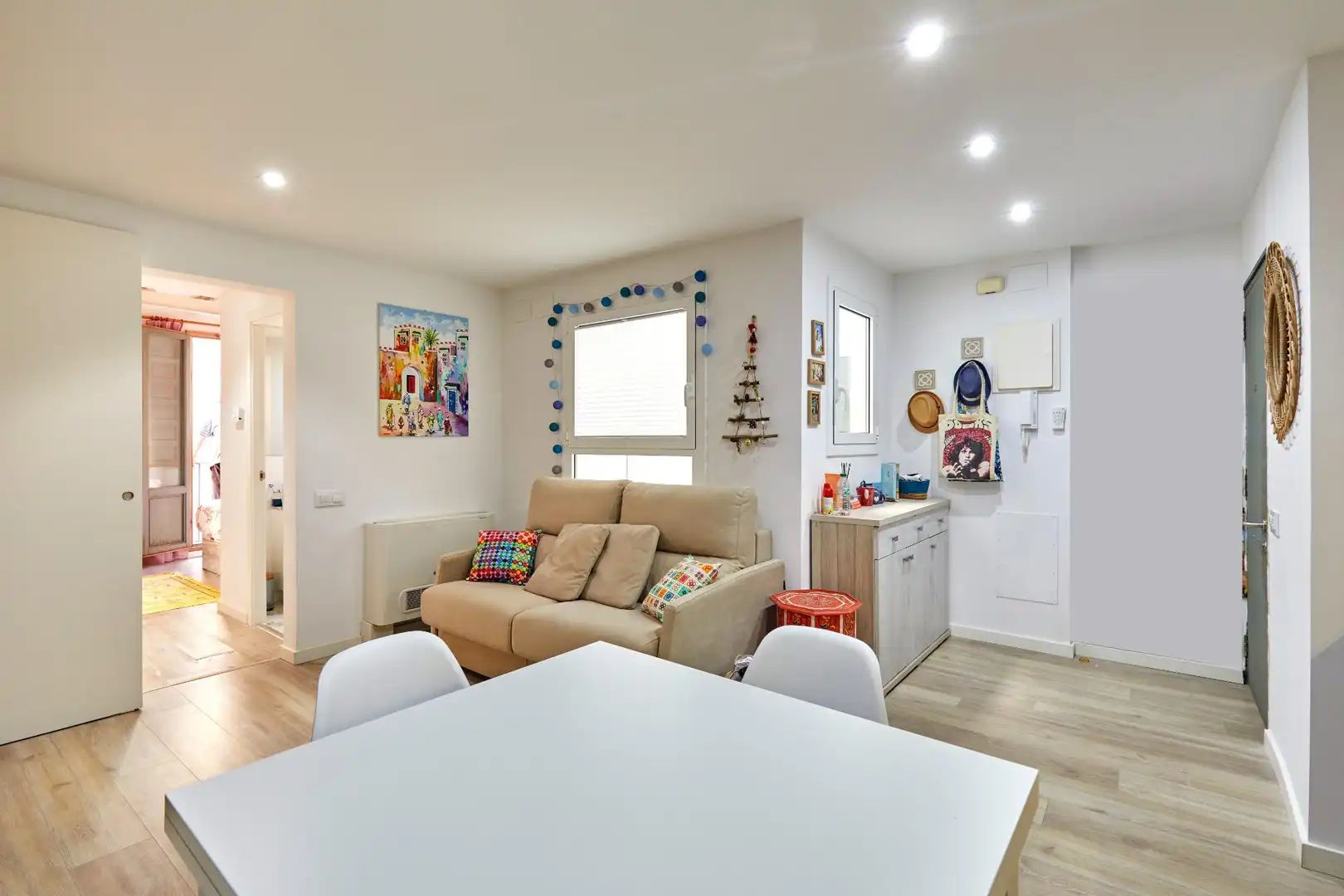 Living room of Flat for sale in Barcelona  with Air Conditioner, Heating and Parquet flooring