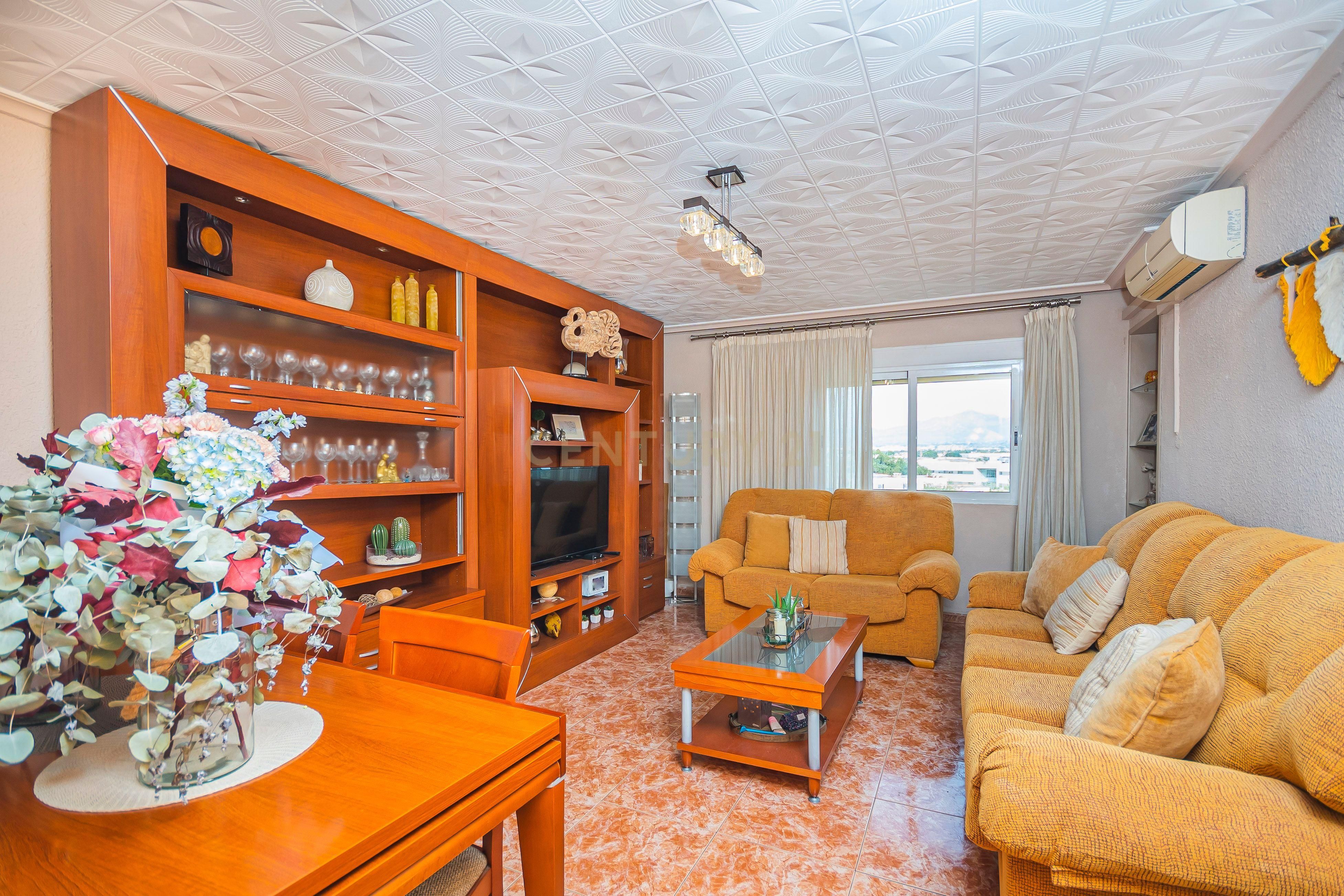 Sala de estar de Piso en venta en Alicante / Alacant con Aire acondicionado, Jardín privado y Trastero