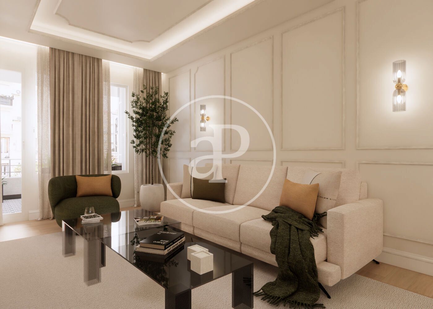Living room of Flat for sale in  Madrid Capital  with Air Conditioner, Heating and Terrace