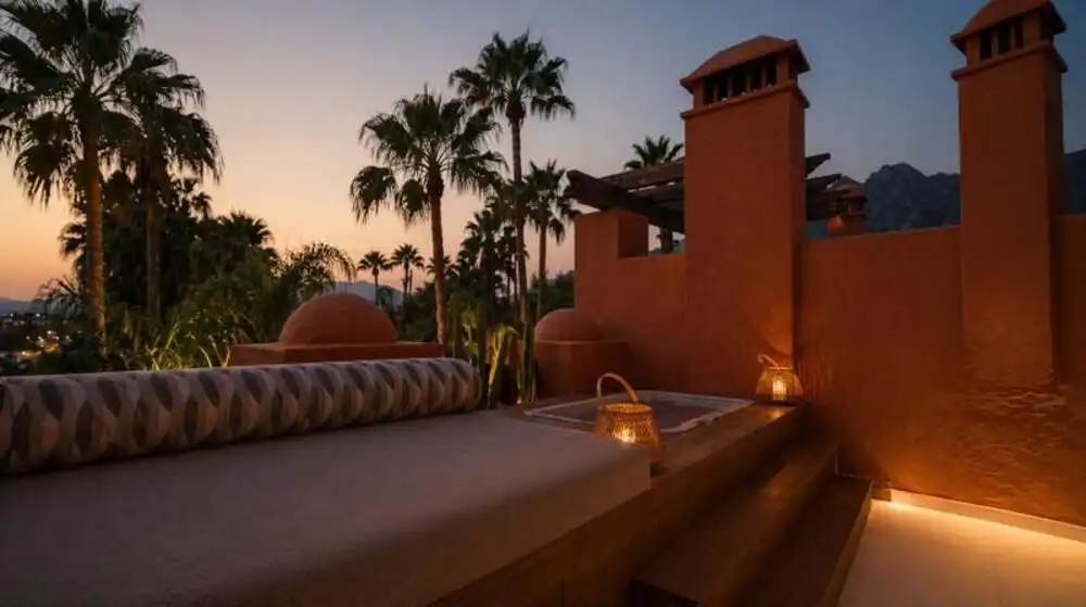 Terrassa de Casa adosada de lloguer en Marbella amb Aire condicionat, Jardí privat i Terrassa