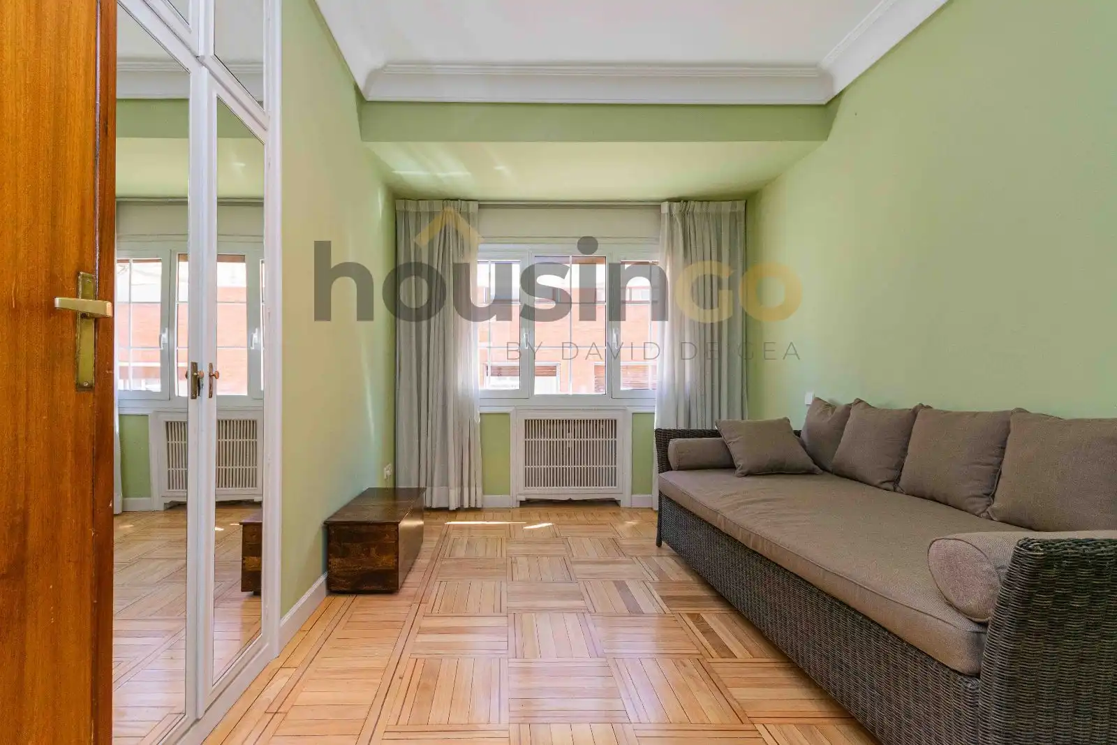 Wohnzimmer von Wohnung zur Miete in Madrid mit Heizung und Terrasse