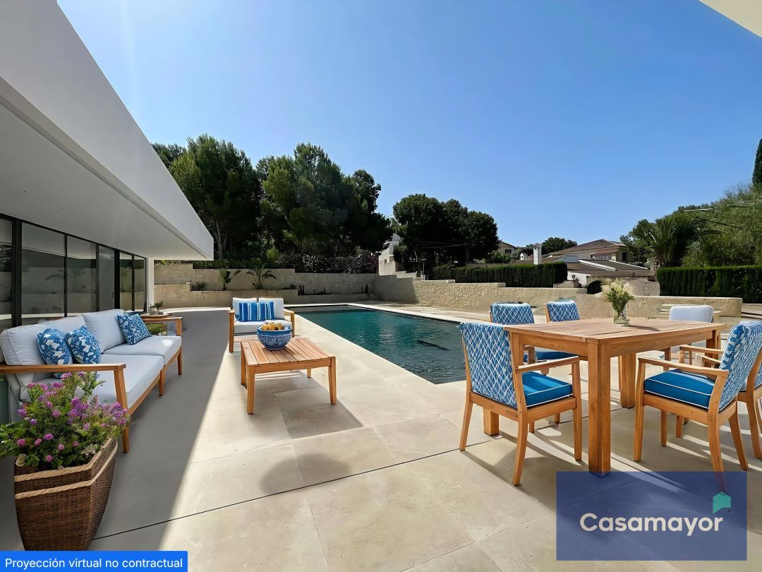 Terrassa de Casa o xalet en venda en Busot amb Aire condicionat, Calefacció i Jardí privat
