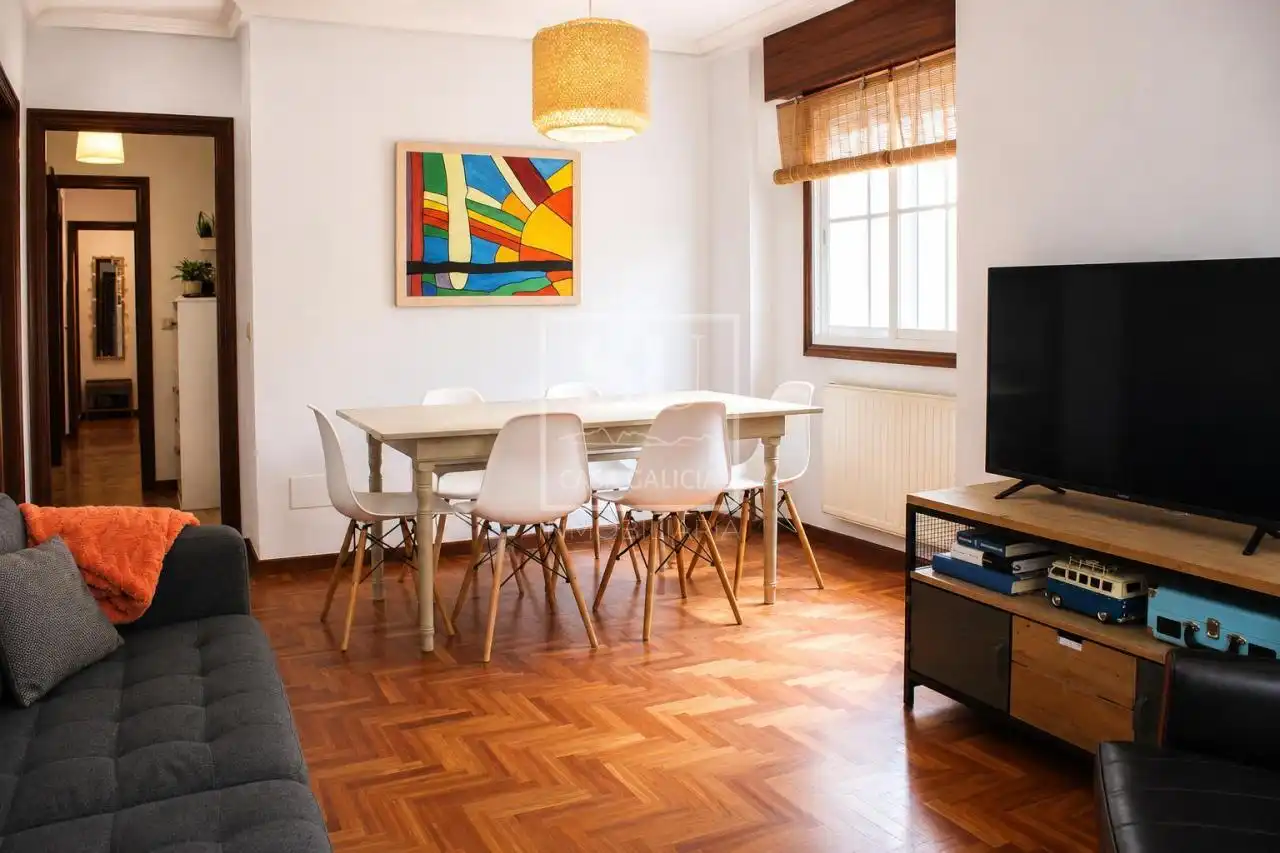 Dining room of Flat for sale in Nigrán  with Heating, Parquet flooring and Storage room