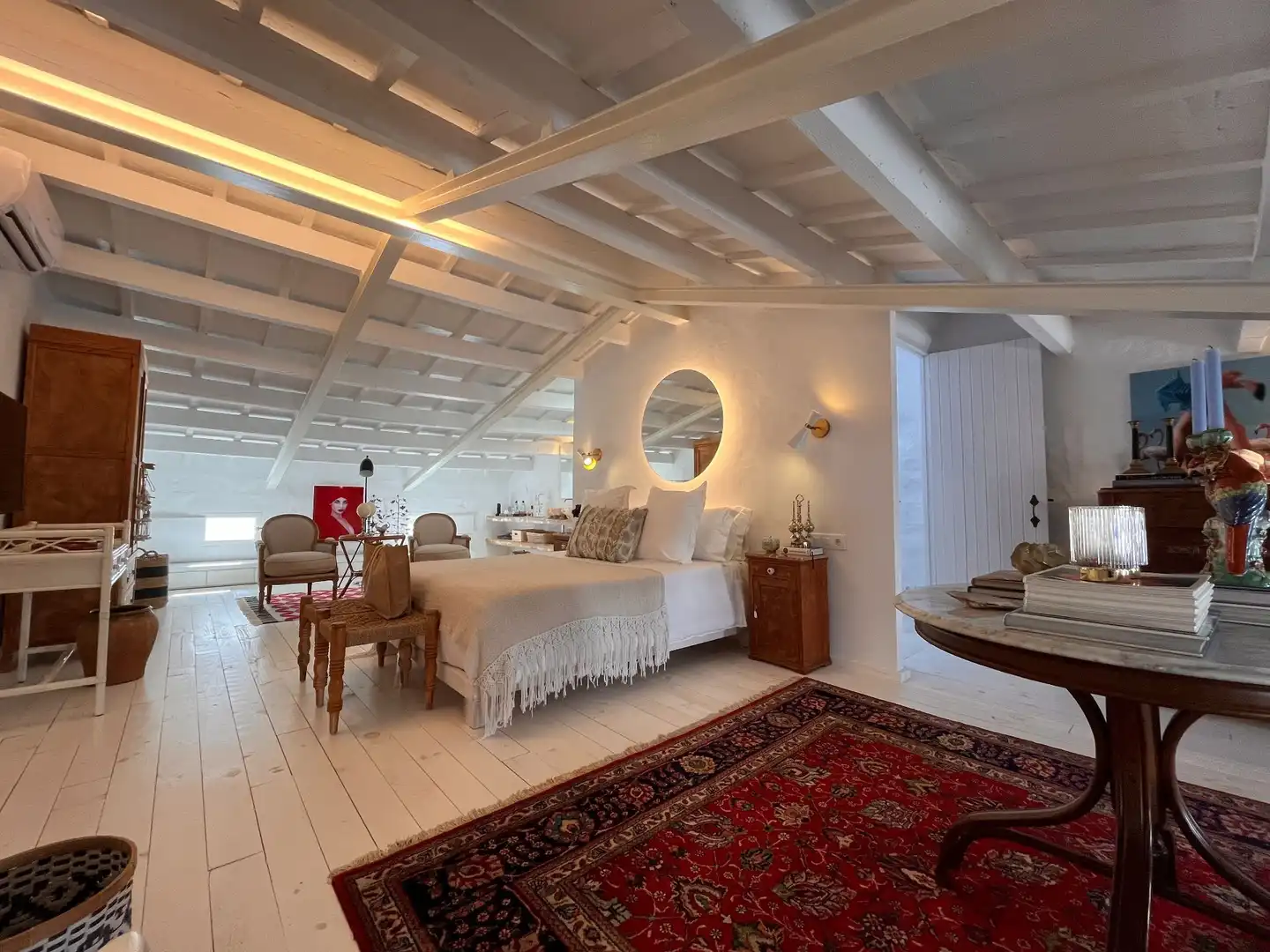 Schlafzimmer von Country house zum Verkauf in Es Migjorn Gran mit Klimaanlage, Heizung und Privatgarten