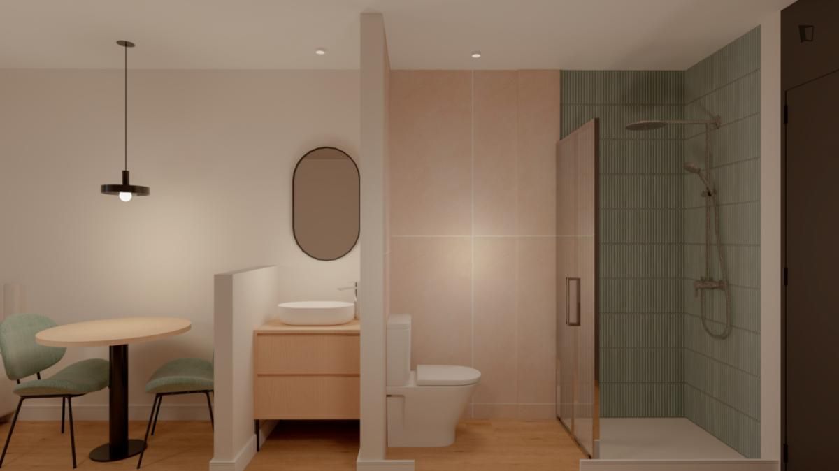 Badezimmer von Wohnung zur Miete in Getafe mit Klimaanlage, Heizung und Möbliert