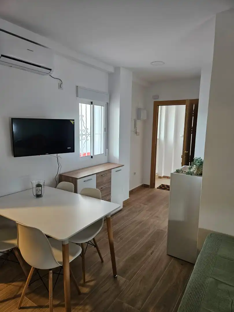 Sala de estar de Estudio de alquiler en Sevilla con Aire acondicionado, Amueblado y Balcón