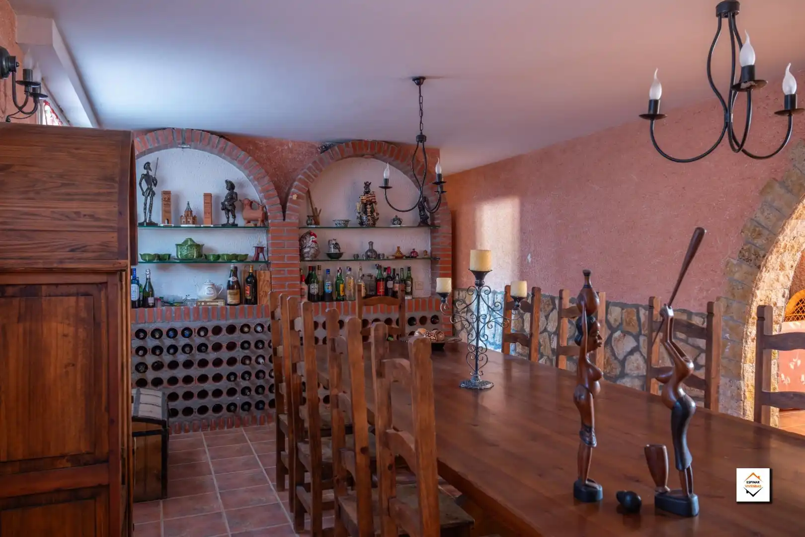 Dining room of Houses for sale in Zaragoza  with Air Conditioner, Heating and Private garden