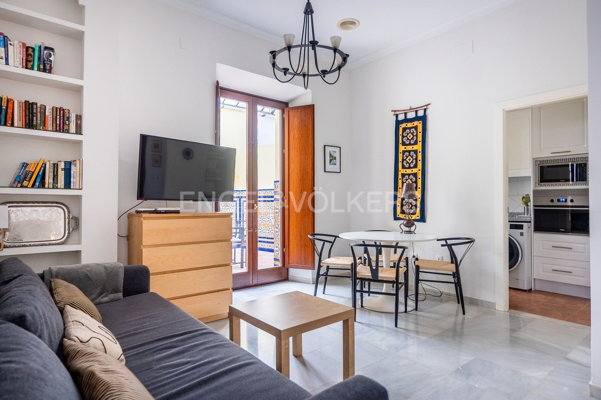 Sala d'estar de Apartament de lloguer en  Sevilla Capital amb Aire condicionat, Calefacció i Terrassa