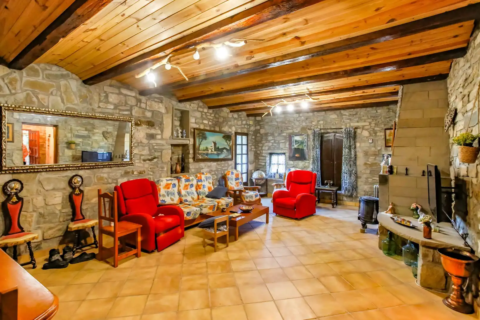 Wohnzimmer von Country house zum Verkauf in Sant Vicenç de Castellet mit Heizung, Privatgarten und Terrasse
