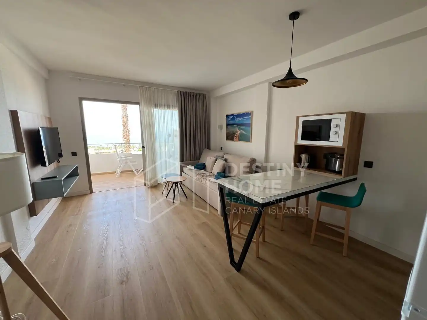 Sala de estar de Apartamento en venta en Pájara con Aire acondicionado, Terraza y Amueblado