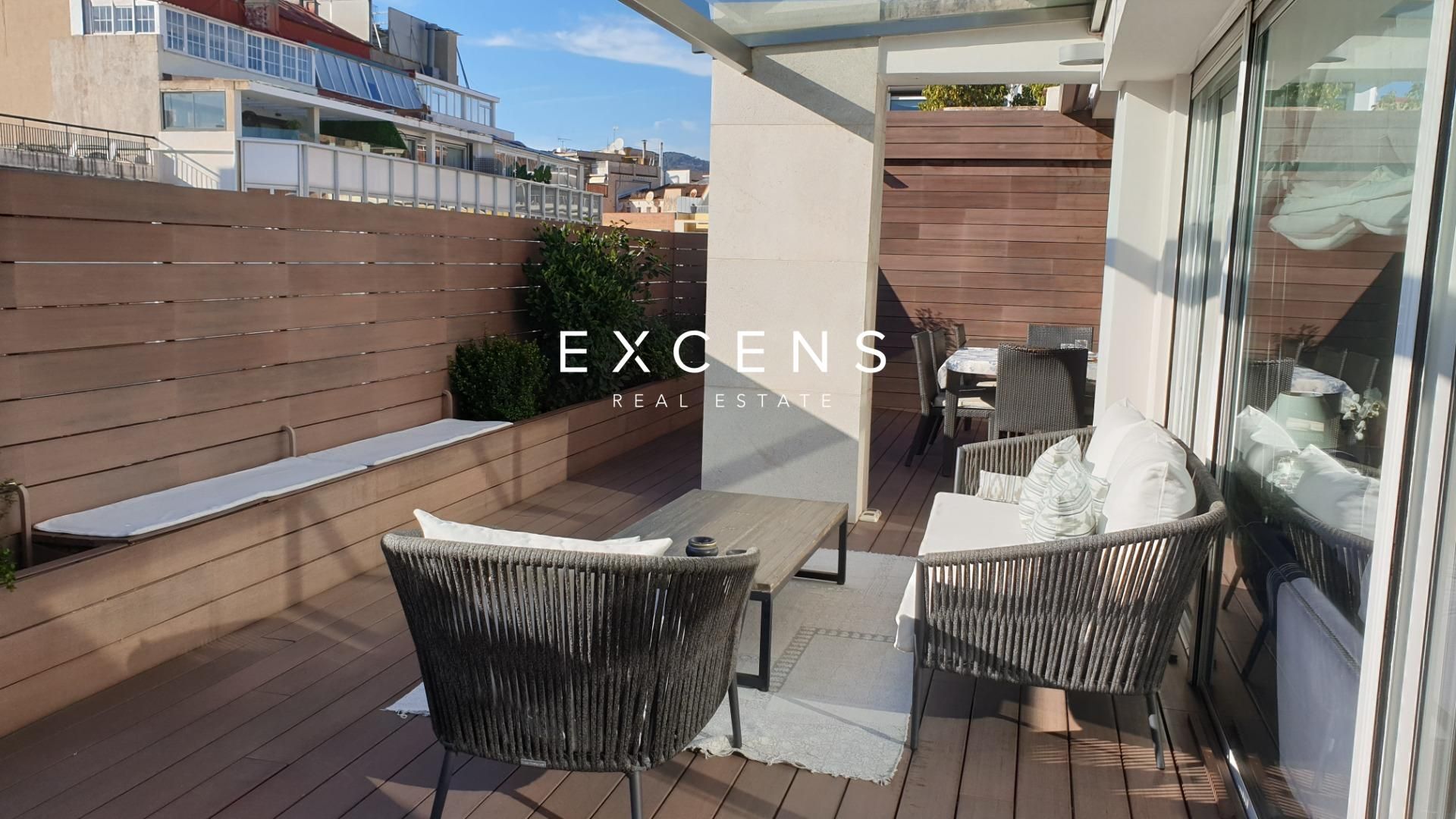 Terrace of Attic to rent in  Barcelona Capital  with Air Conditioner, Heating and Parquet flooring