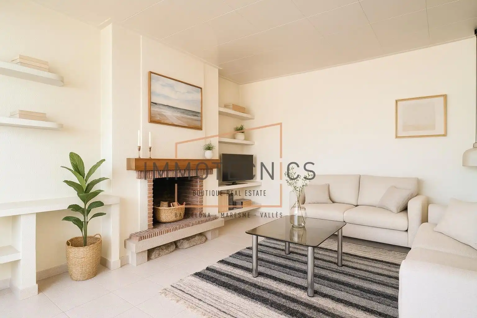 Sala d'estar de Casa o xalet en venda en Canet de Mar amb Aire condicionat, Calefacció i Jardí privat