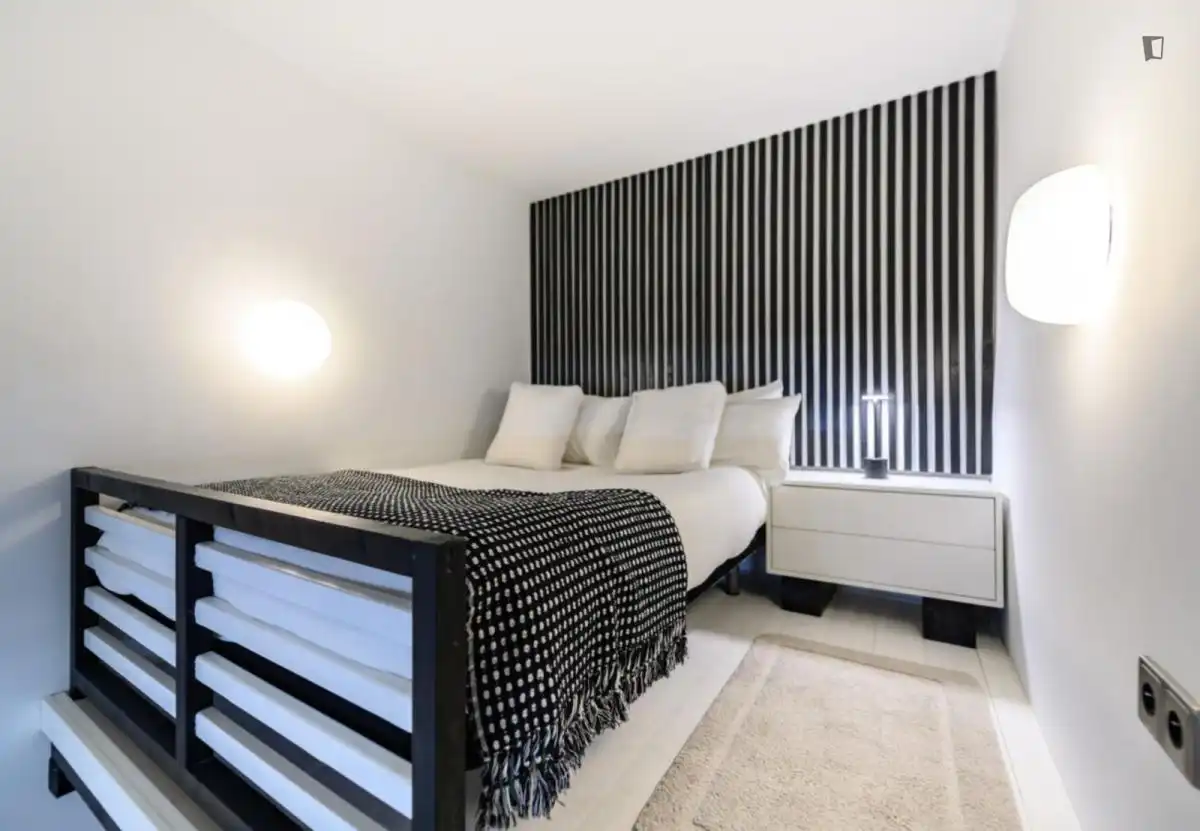 Habitación de Apartamento de alquiler en Madrid con Calefacción, Amueblado y Horno