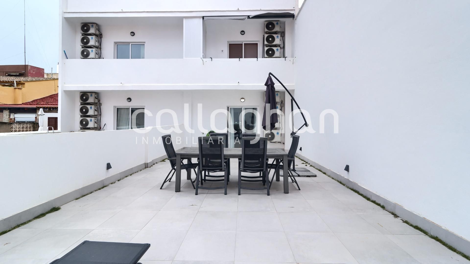 Terrace of Flat for sale in  Valencia Capital  with Air Conditioner, Heating and Parquet flooring