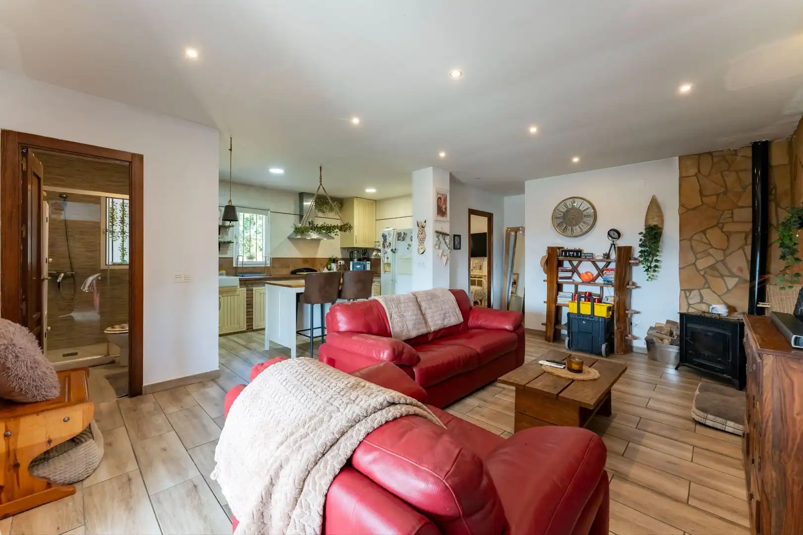 Sala de estar de Finca rústica en venta en Cártama con Aire acondicionado y Trastero