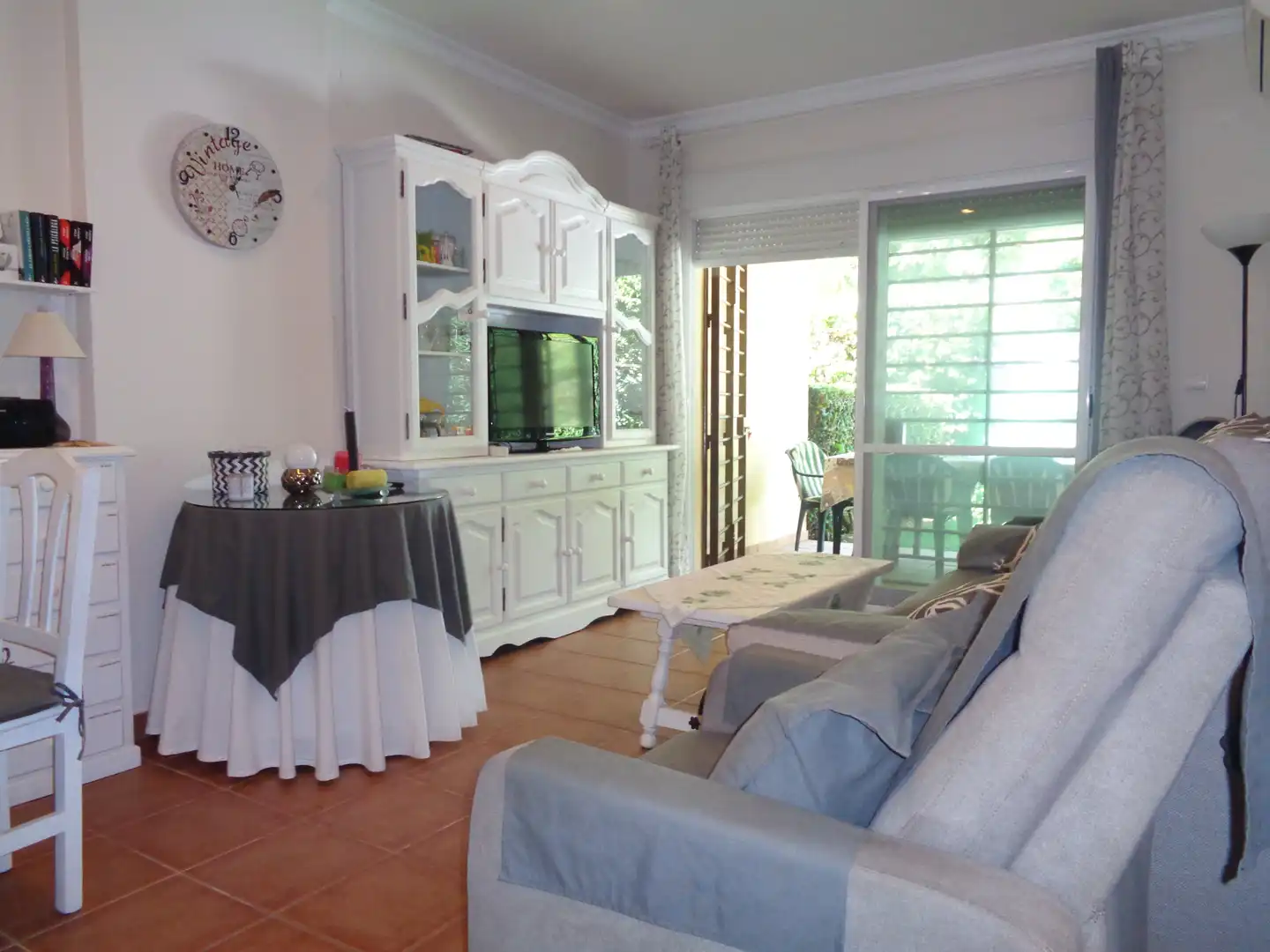 Sala de estar de Apartamento en venta en Islantilla con Aire acondicionado, Calefacción y Jardín privado