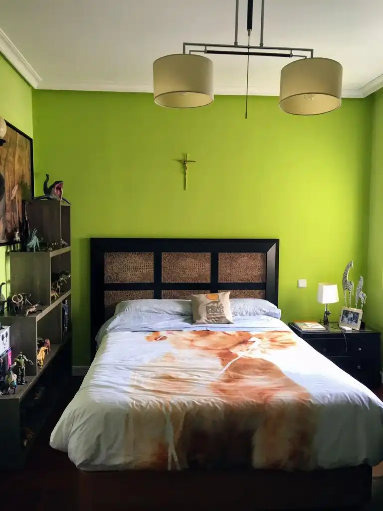 Schlafzimmer von Wohnung zur Miete in Madrid mit Klimaanlage, Heizung und Parkett